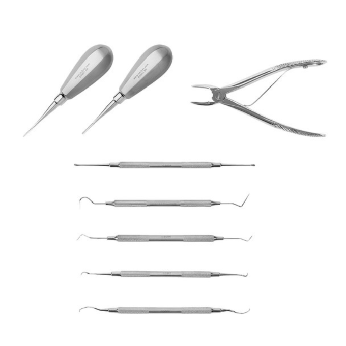 Set de 8 instrumente veterinare pentru feline